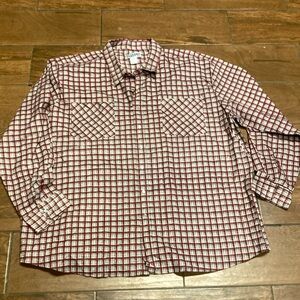 Haband Pearl Snap Plaid Shirt Quality Comfort Cowboy Red and  White Farm Size 3X